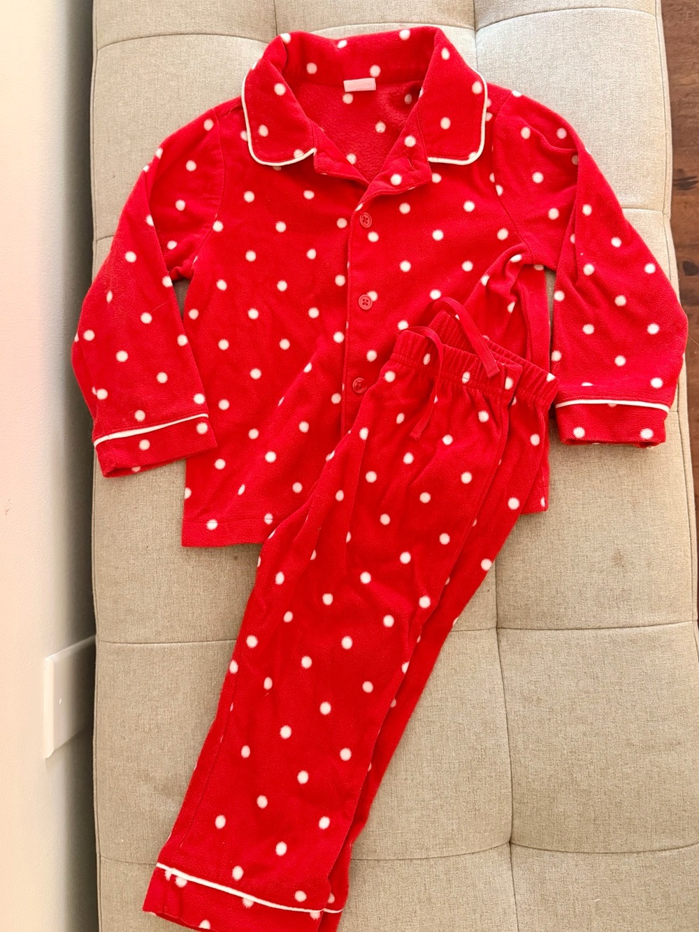 GAP Red and White Polka Dot Kids Pajama Set